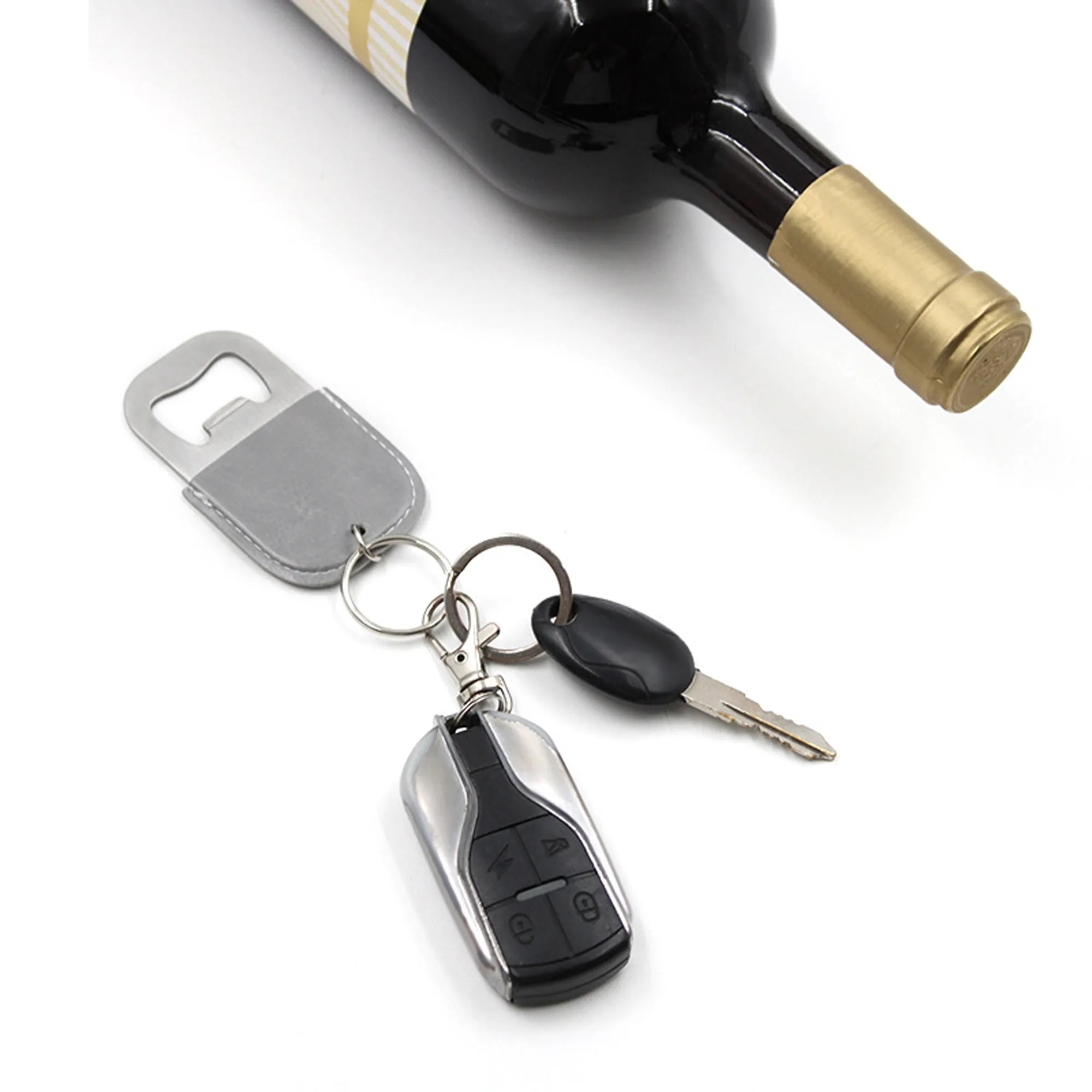Leather Bottle Opener Keychain 7