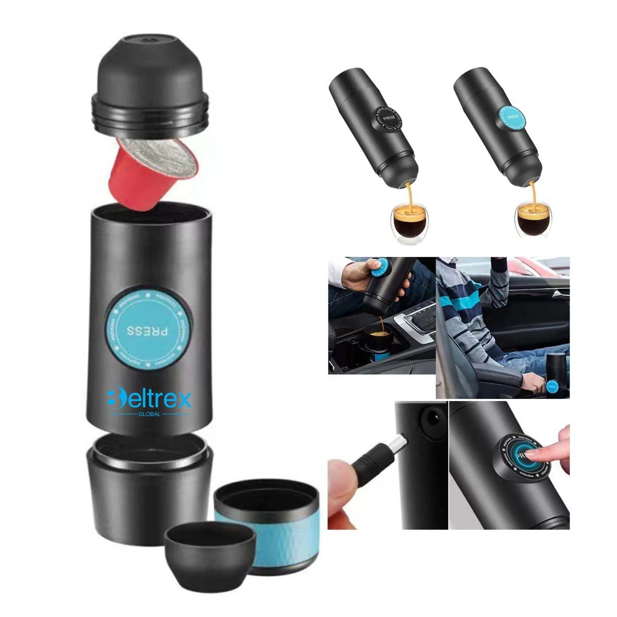 Portable Espresso Coffee Maker with Lithium Battery 4