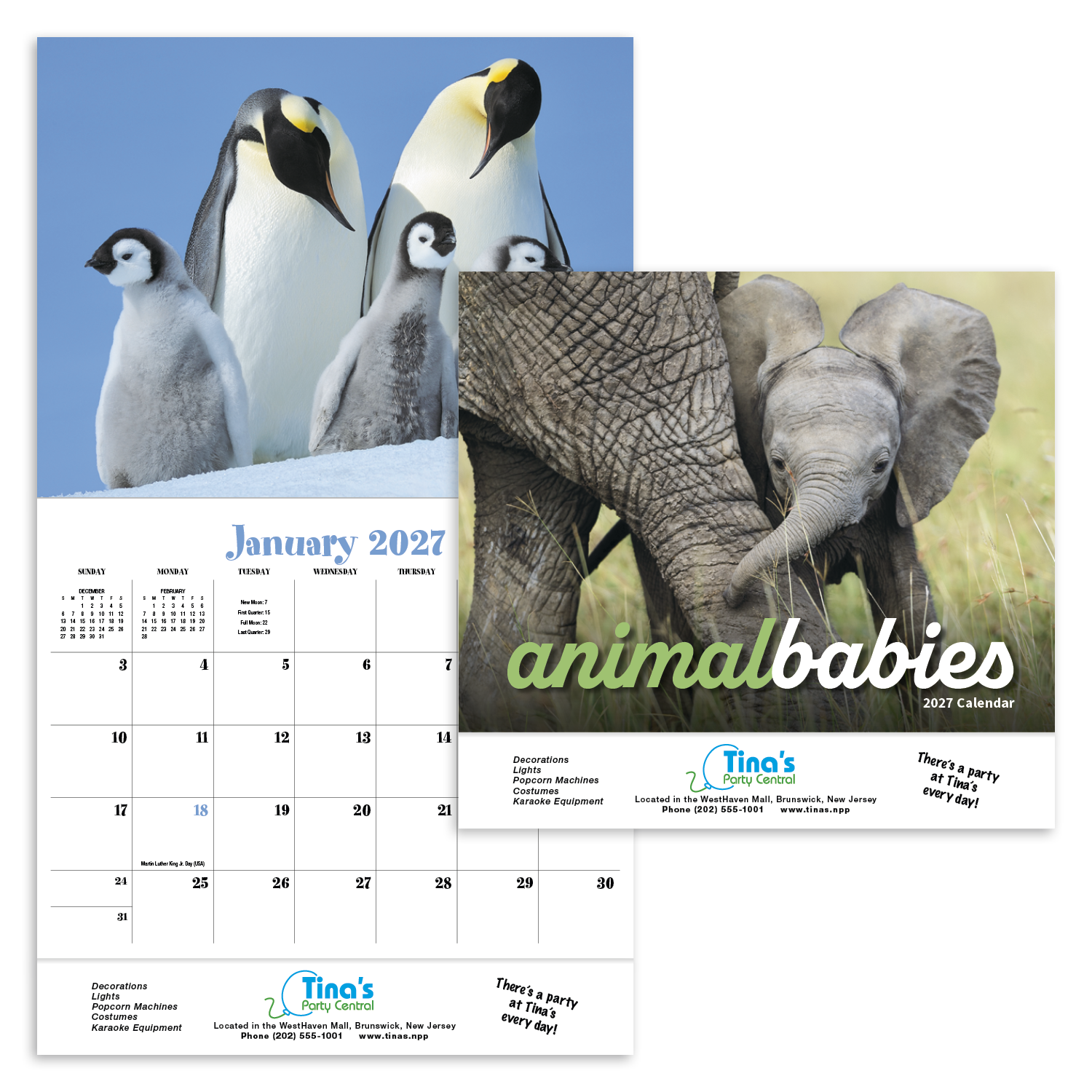 HotLine® Products Animal Babies Appointment Calendar - Stapled 60