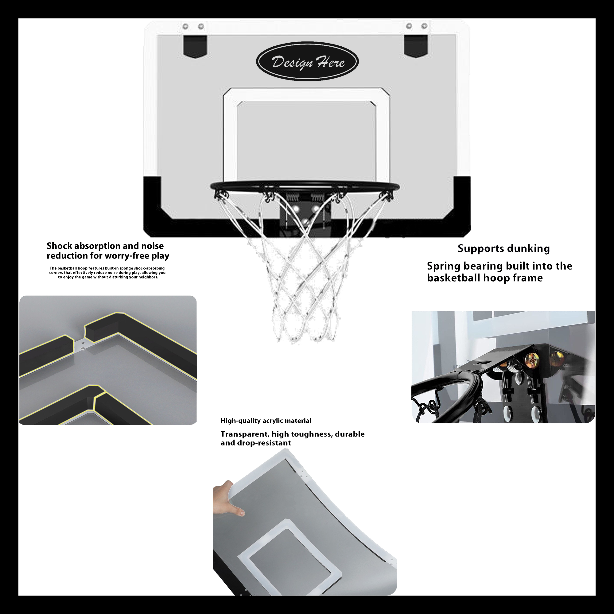 MOQ 10pcs Quiet-Play Home Basketball Set 4