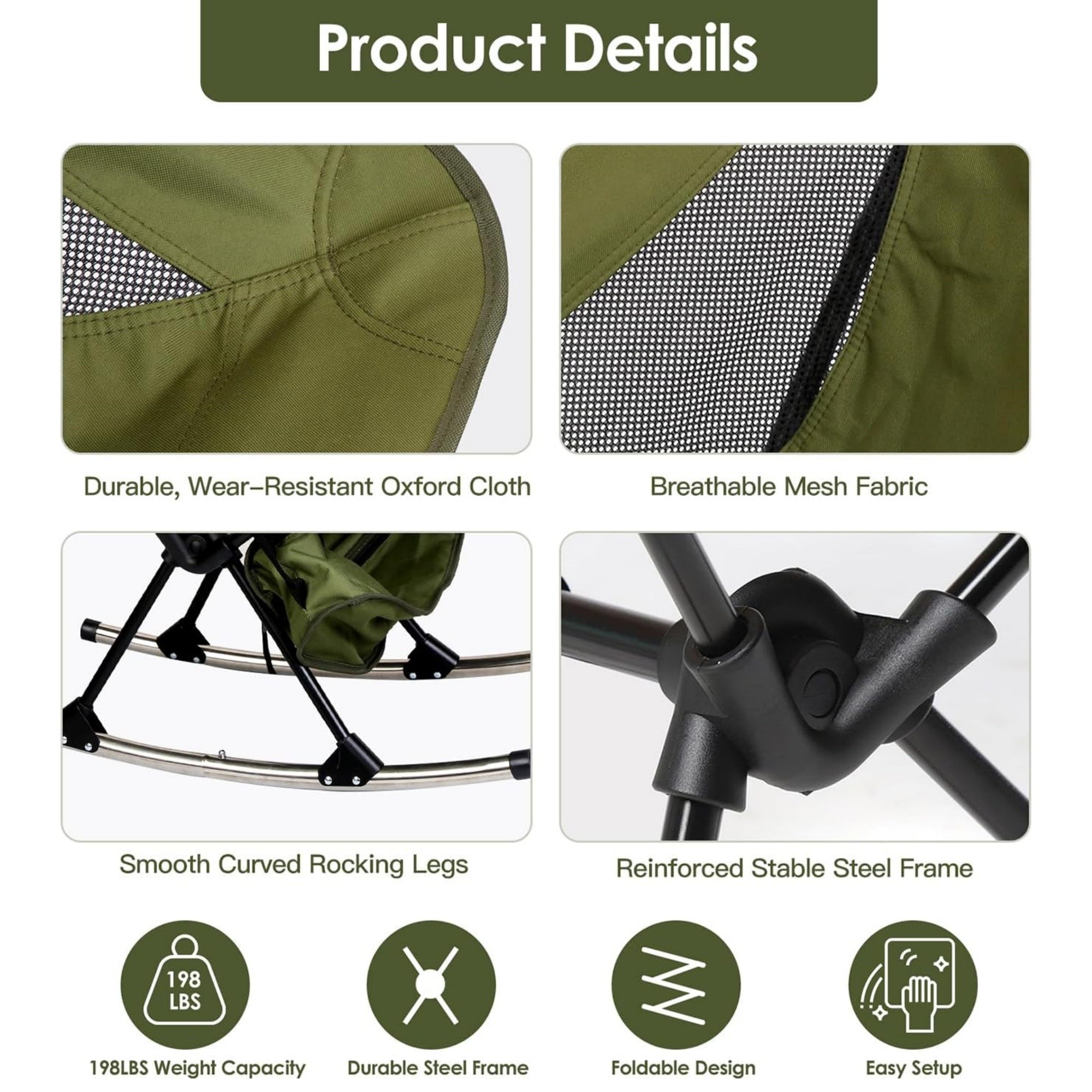 Folding Rocking Camping Chair 5
