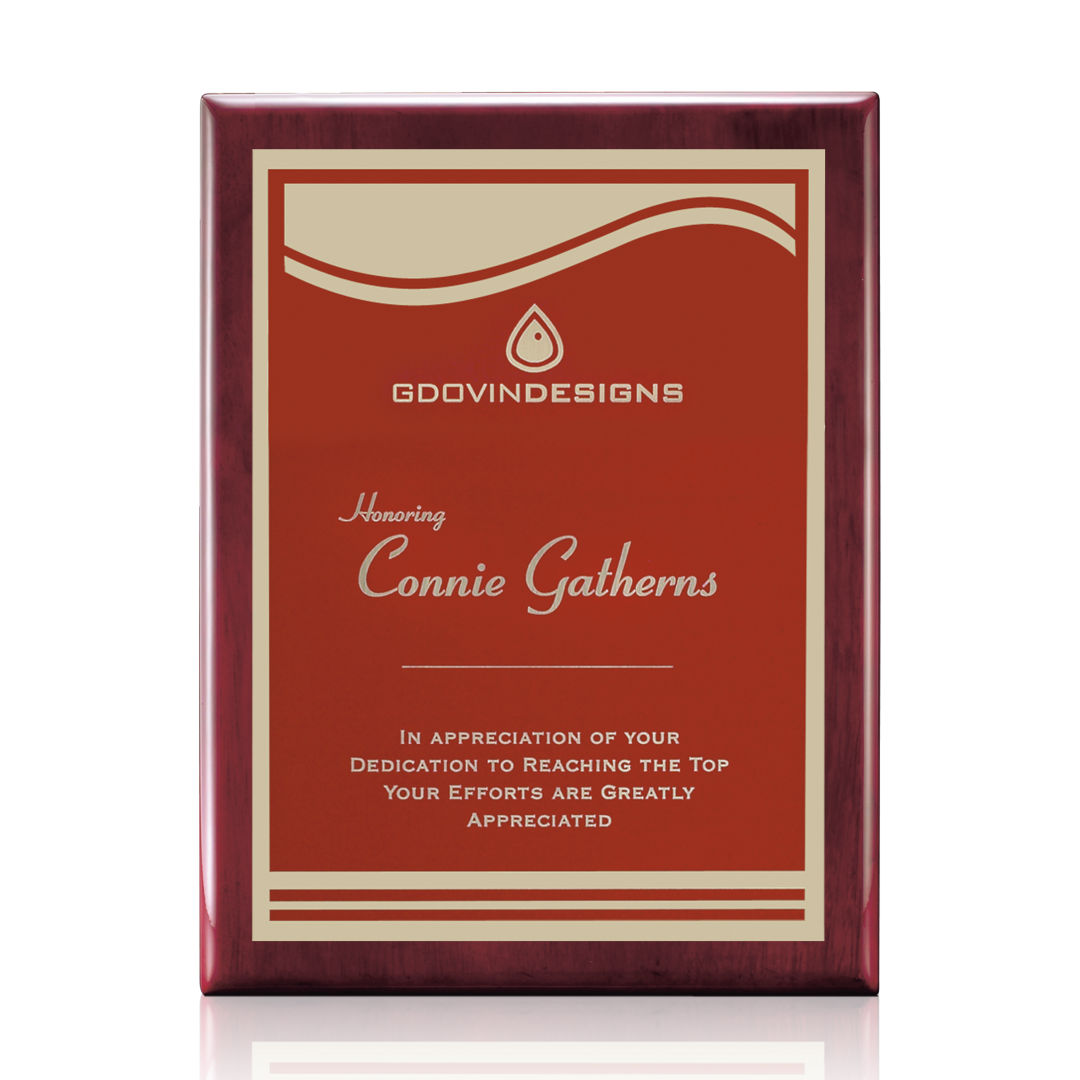 Oakleigh/Marietta Plaque - Rosewood/Red 5