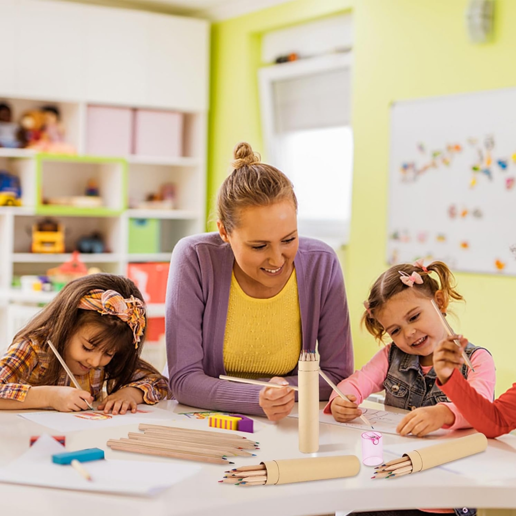 12-Color Soft Core Colored Pencils with Sharpener 3