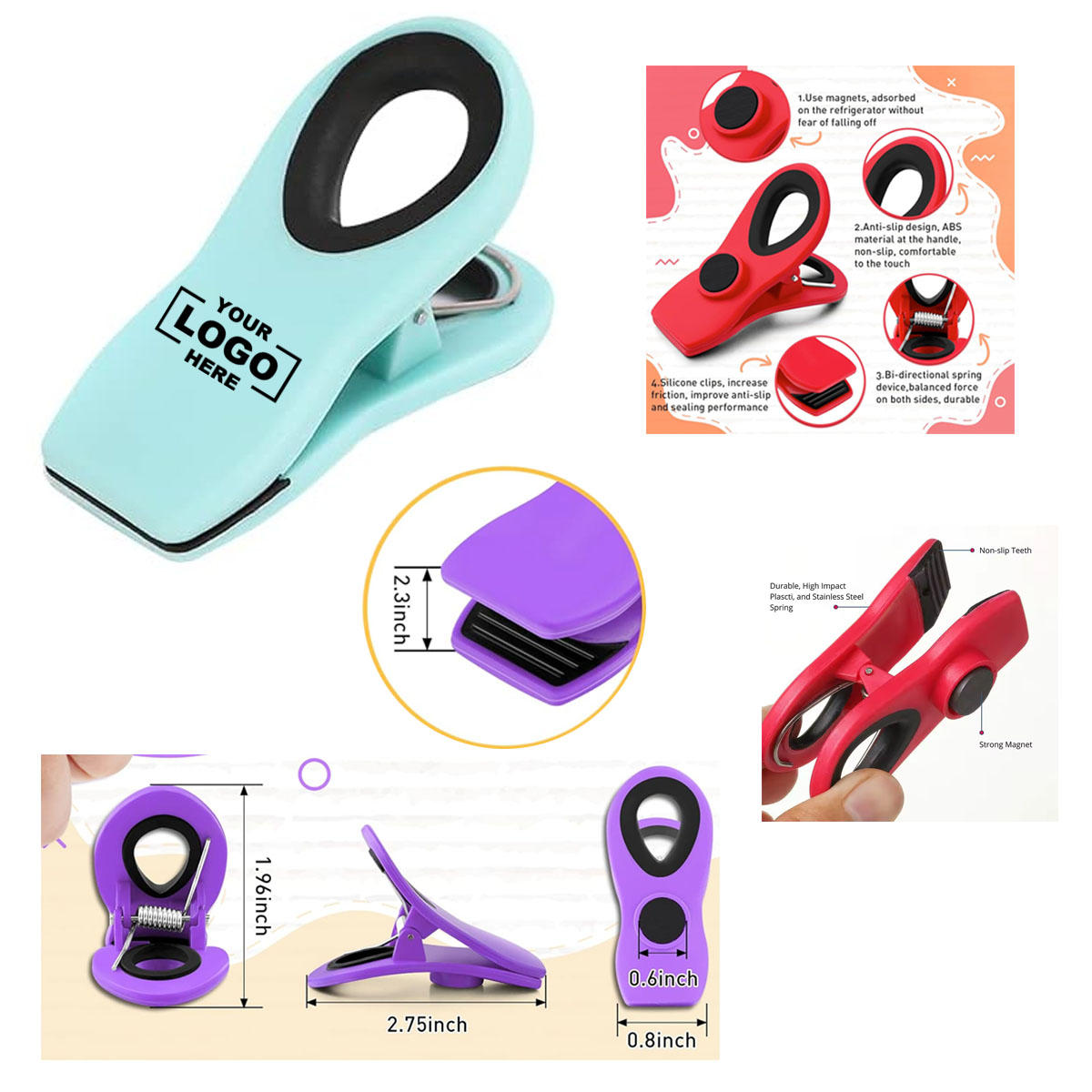 Multifunctional Magnetic Fridge Clip 3