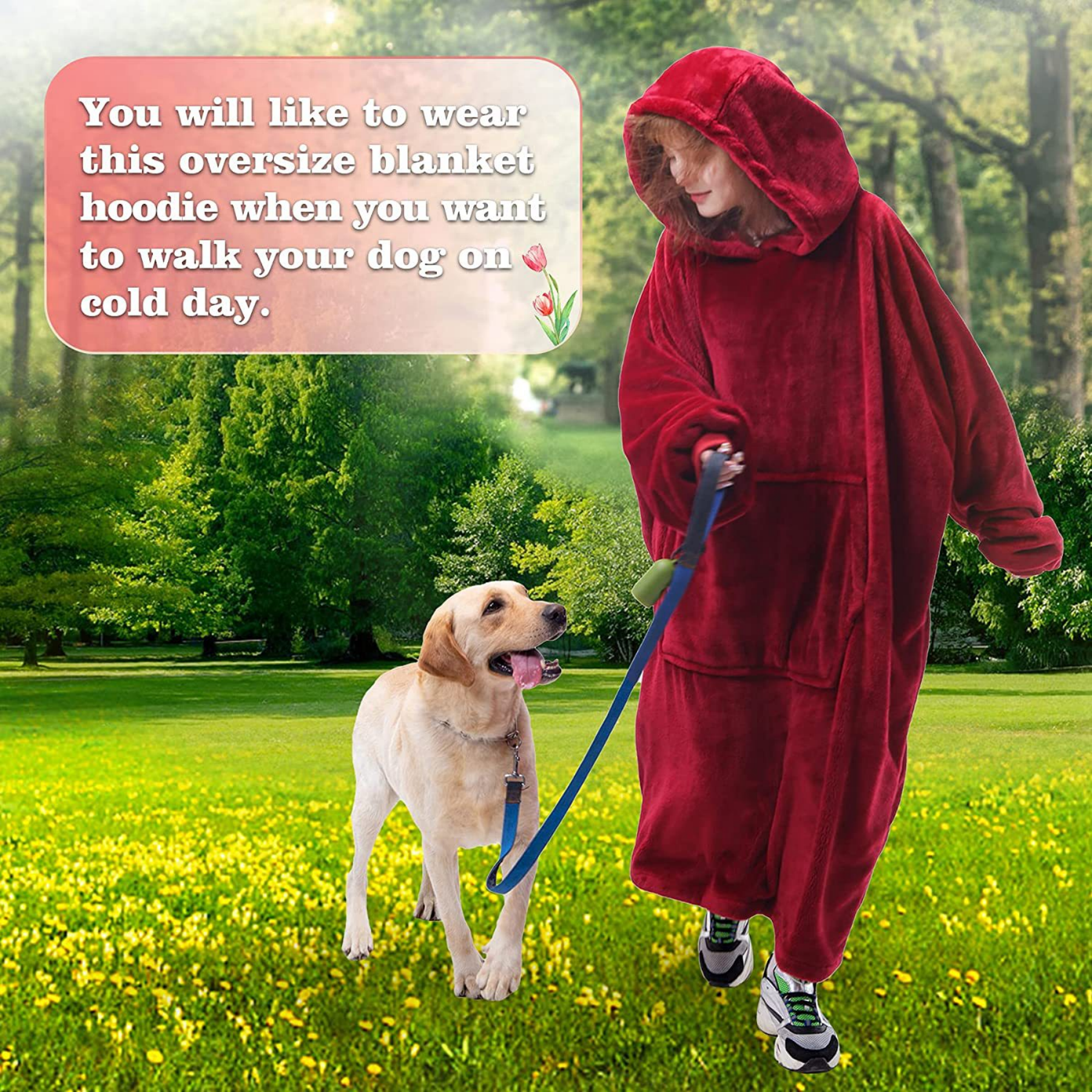 Oversized Microfiber & Sherpa Wearable Blanket 7