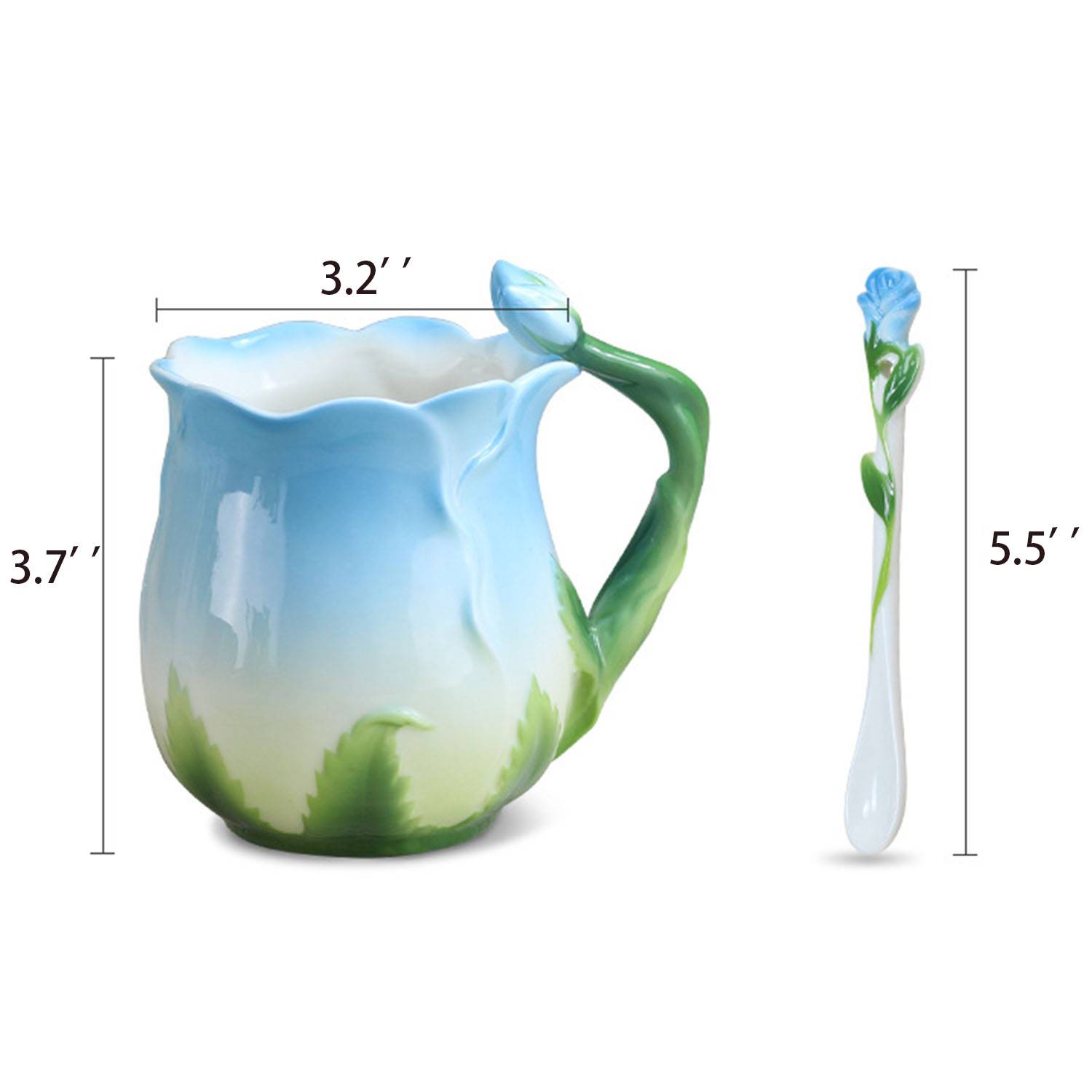 Creative Rose ceramic mug 3
