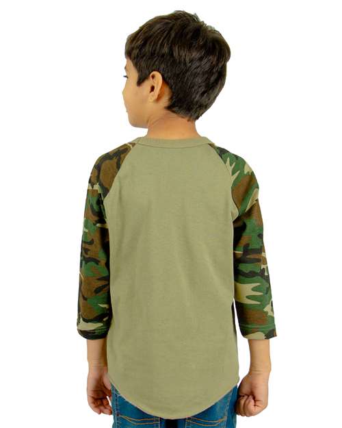 Youth Camo Raglan Tee - SHRAGCY 24
