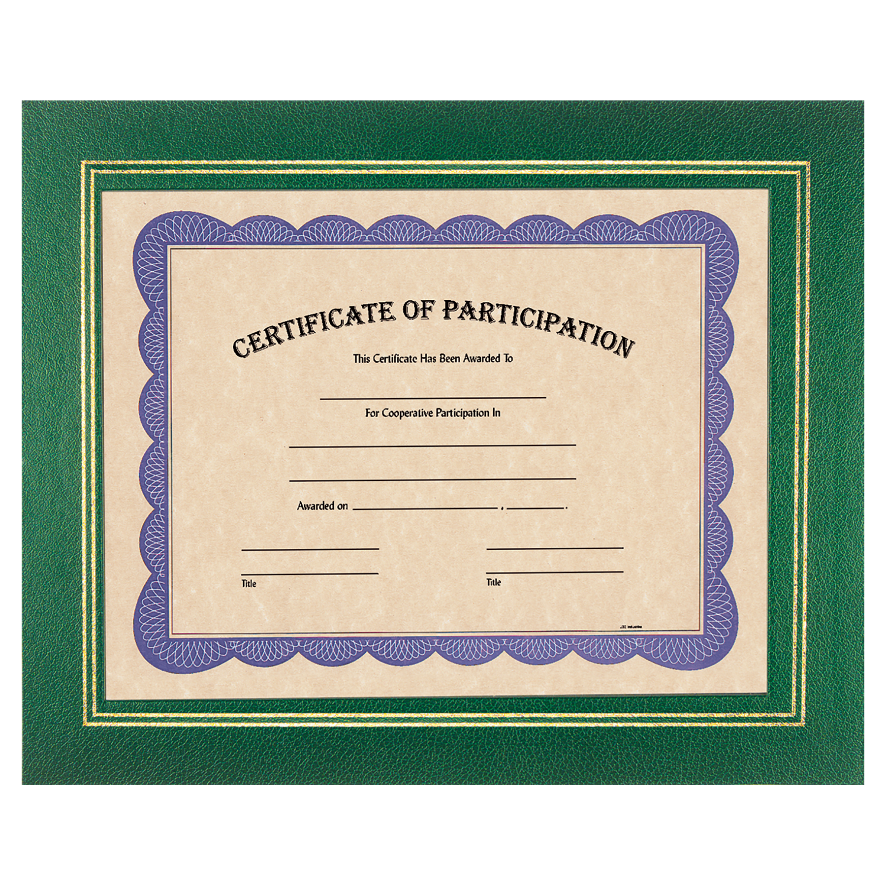 13 1/4" x 10 3/4" Green Certificate Holder 2
