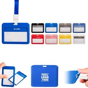 Plastic Portrait Lanyard Card Holder 16