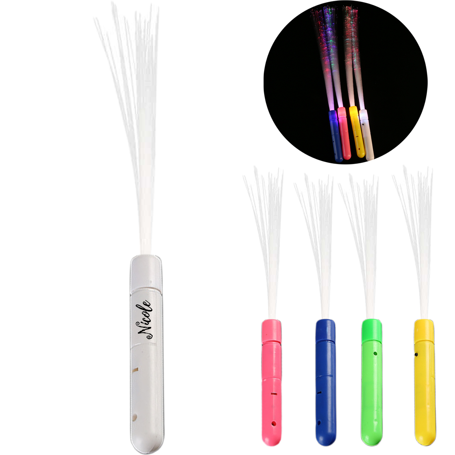 Plastic Glow Fiber Wands Cheering Sticks Party Light 2