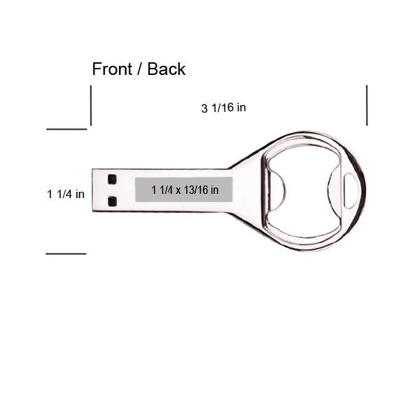 Colona Stainless Steel Bottle Opener USB Flash Drive