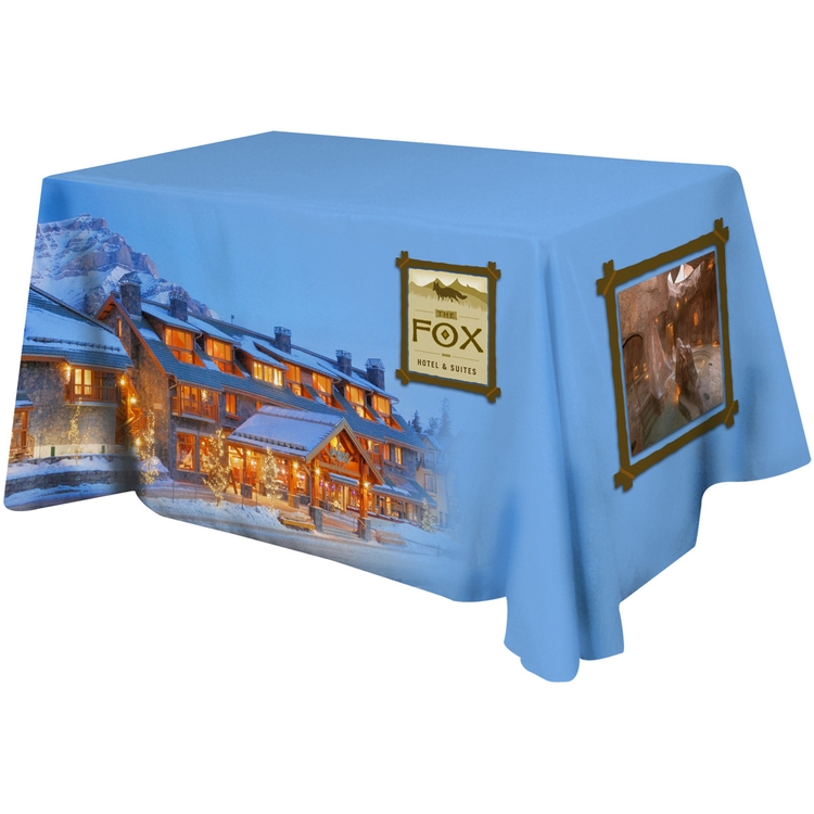 All Over Full Color Dye Sub Table Cover - flat poly 4-sided, fits 4' table 5