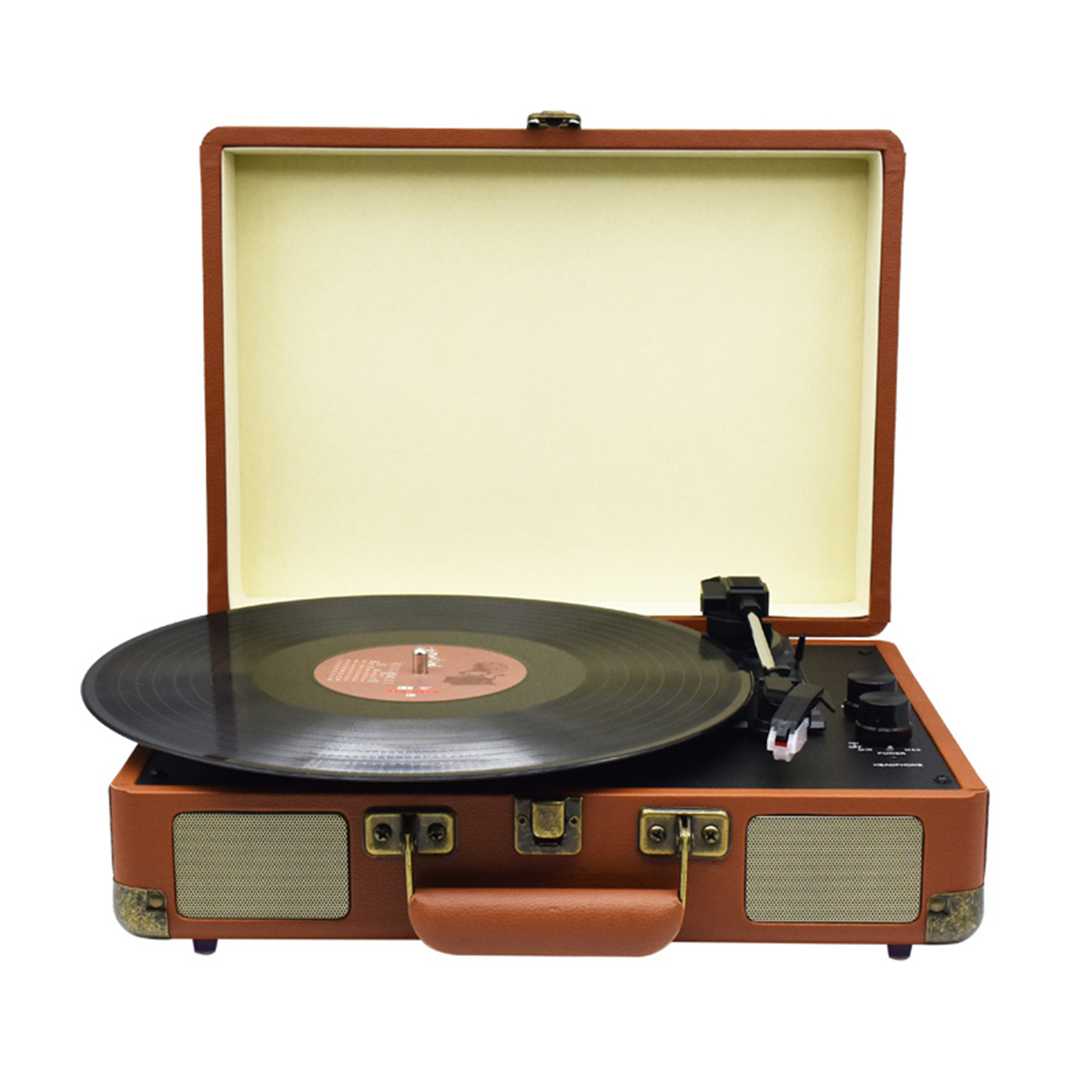 Portable Bluetooth Suitcase Speaker Record Player 2