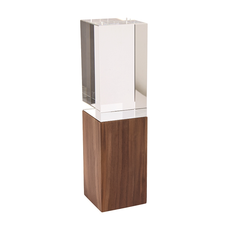 Cressida Crystal Tower with Wood Base 7