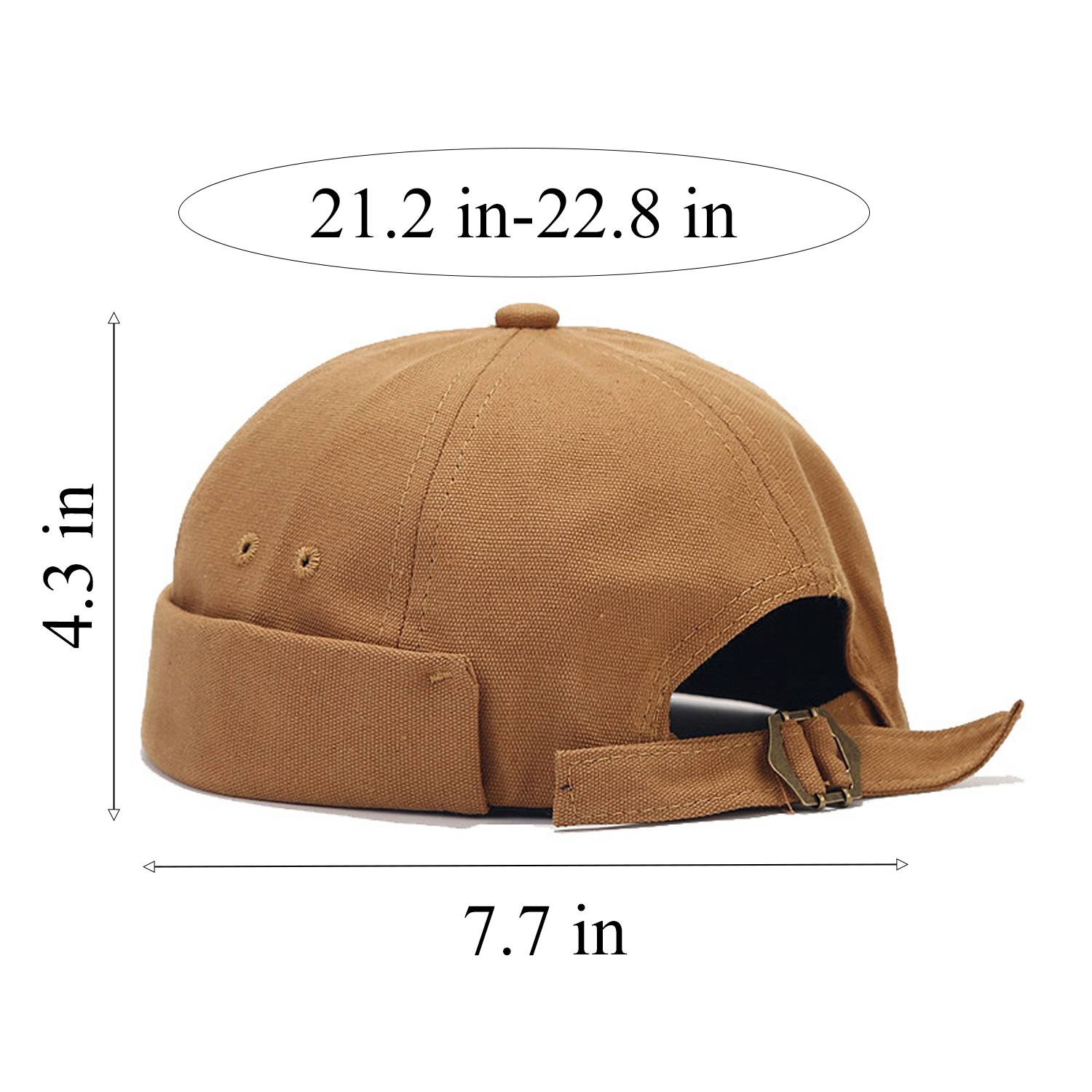Adjustable Brimless Rolled Cuff Skull Caps 6