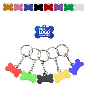 Customizable Bone Aluminum Key Chain Dog Tag Name Plate 8