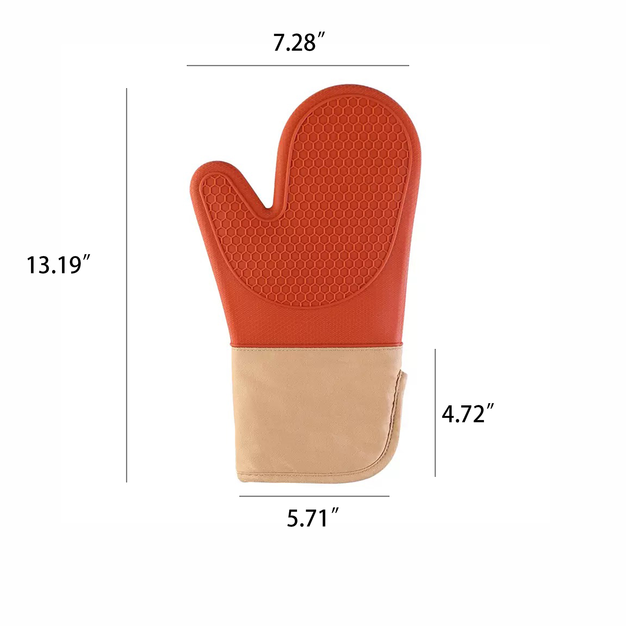 Thickened Lengthened Silicone Oven Mitt MOQ 10pcs 2