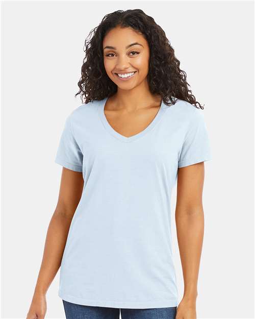 Women's Garment-Dyed V-Neck T-Shirt - GDH125 16