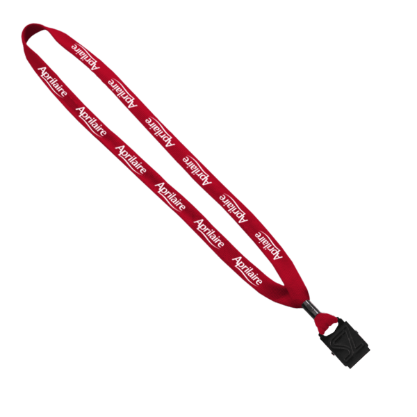 5/8" Polyester Shoelace Lanyard with Metal Crimp & Split-Ring 373
