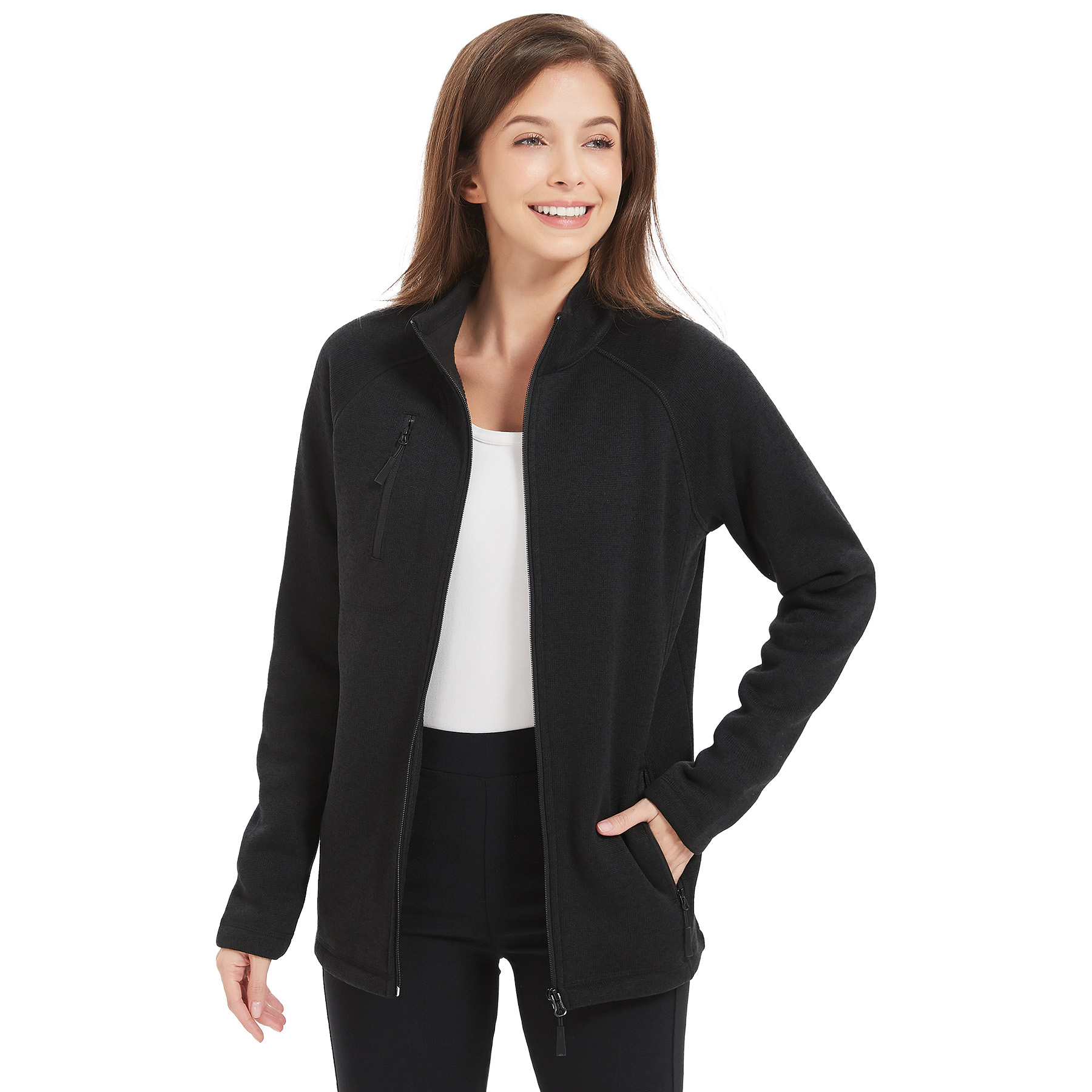 Women's Full Zip Microfleece Brushed Back Jacket 6