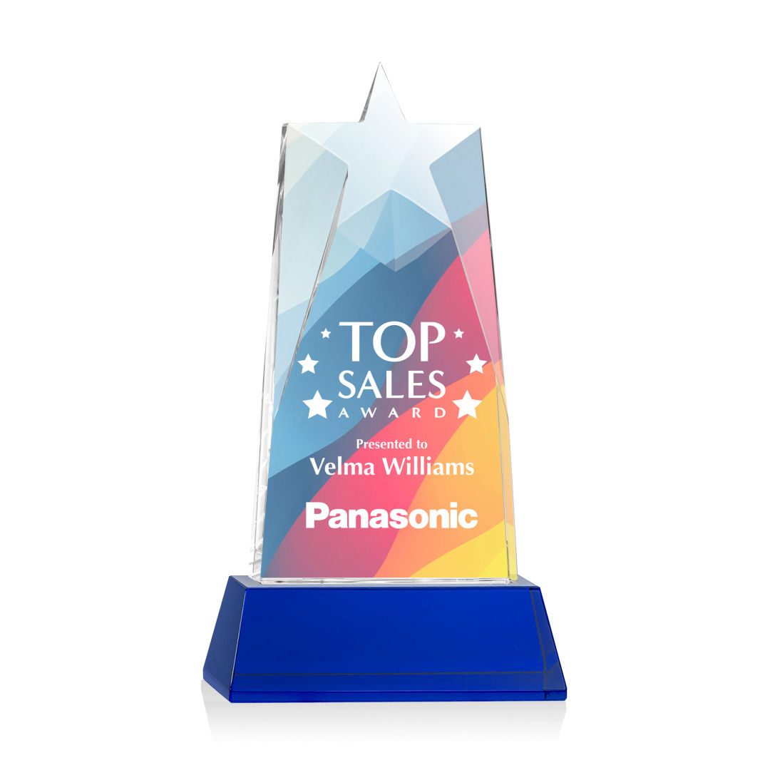Millington Star VividPrint™ Award on Base - Blue 8