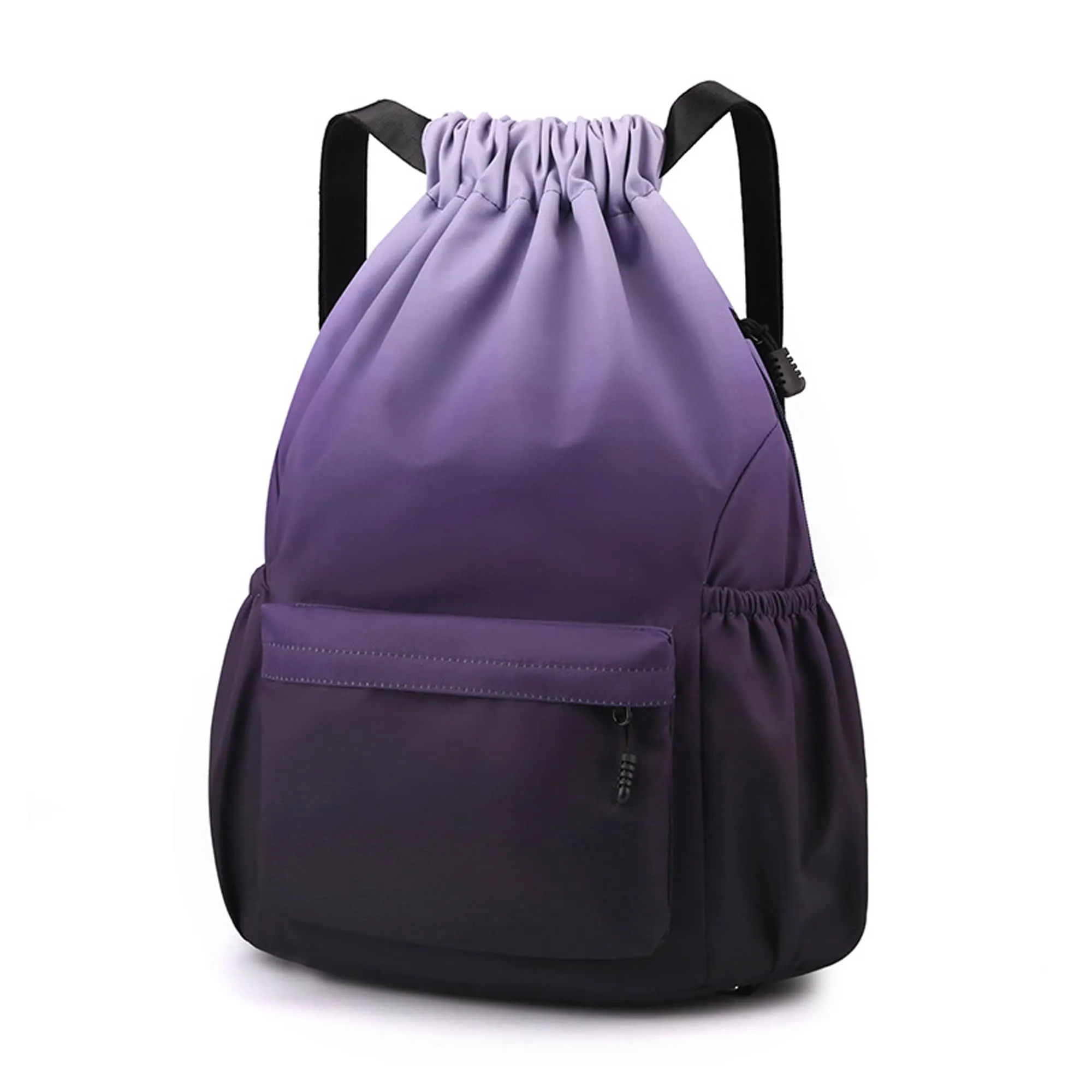 Waterproof Stylish Gradient Nylon Drawstring Bag MOQ 30pcs 5