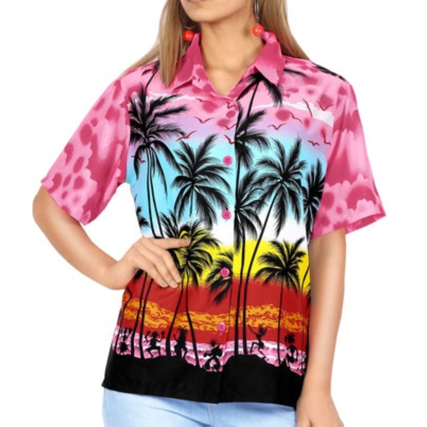 Women's 135 GSM Light 4-Way Stretch Hawaiian Shirts 10