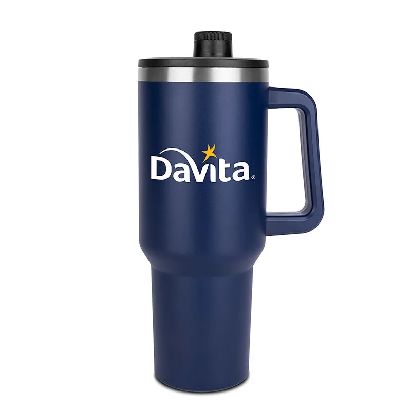 Malden Double Wall Vacuum Seal Mug with Flexible Straw 40 oz 12