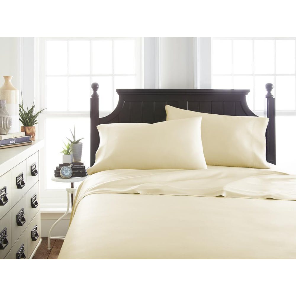 Bamboo Bed Sheet Sets - Ivory Twin 3 Piece 2