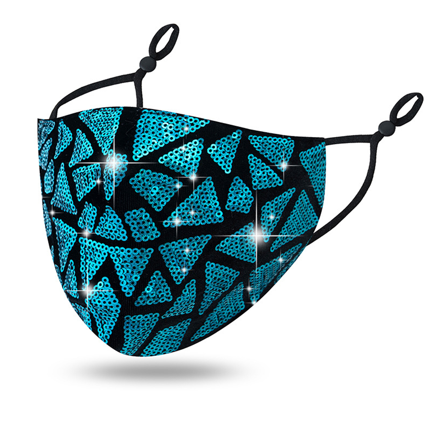 Shiny Face Mask w/ Adjustable Earloop and Interior Filter Pocket 2