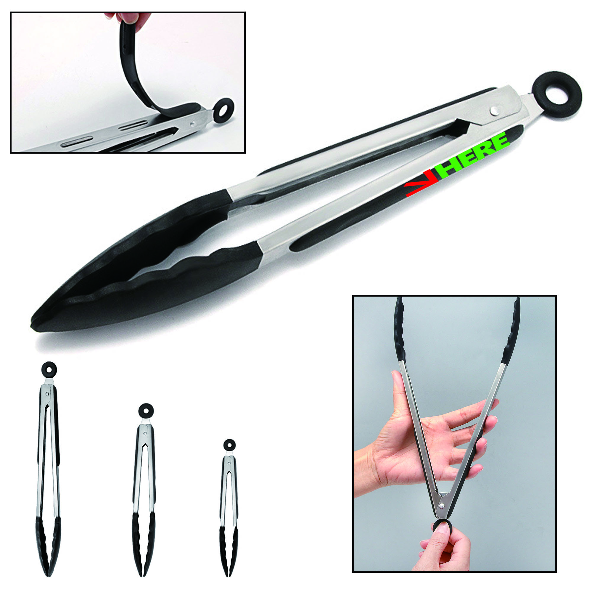 Stainless Steel Silicone Food Tong 3