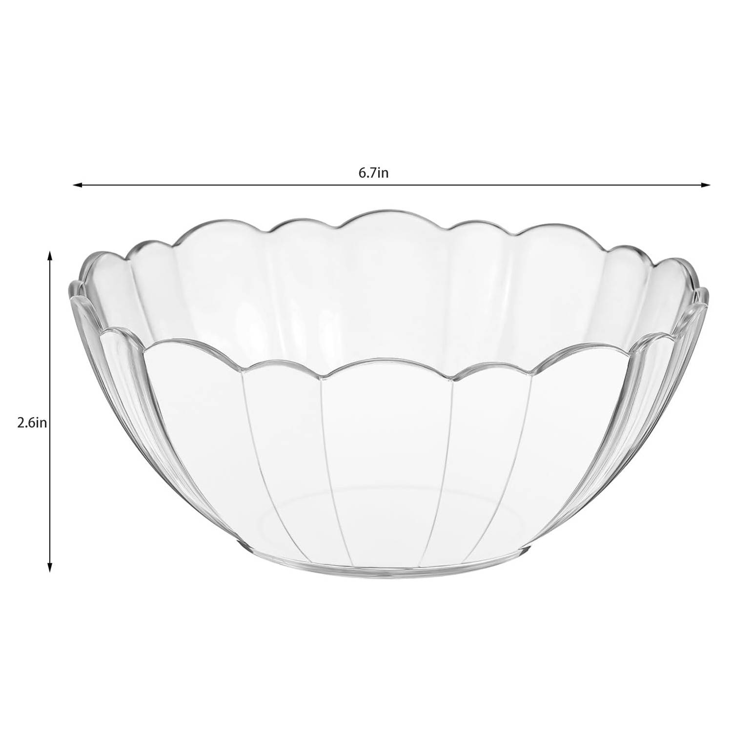 27oz PC Break Resistant Clear Salad Bowl 5