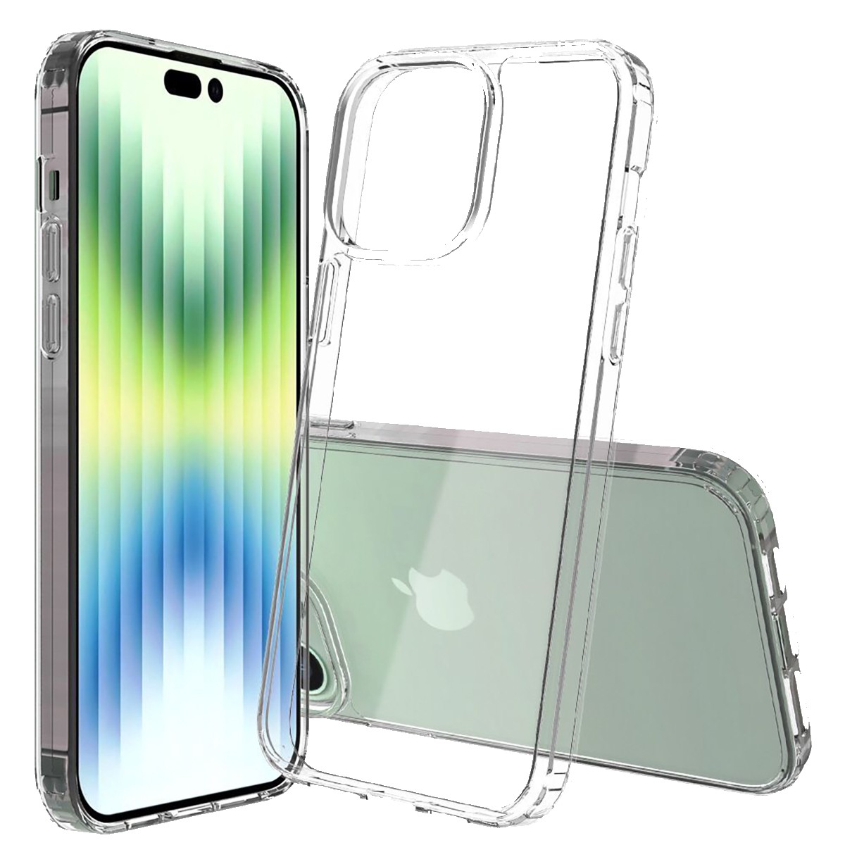 iPhone 15 Pro Max Clear Hard Shell Case w/TPU Bumpers 3