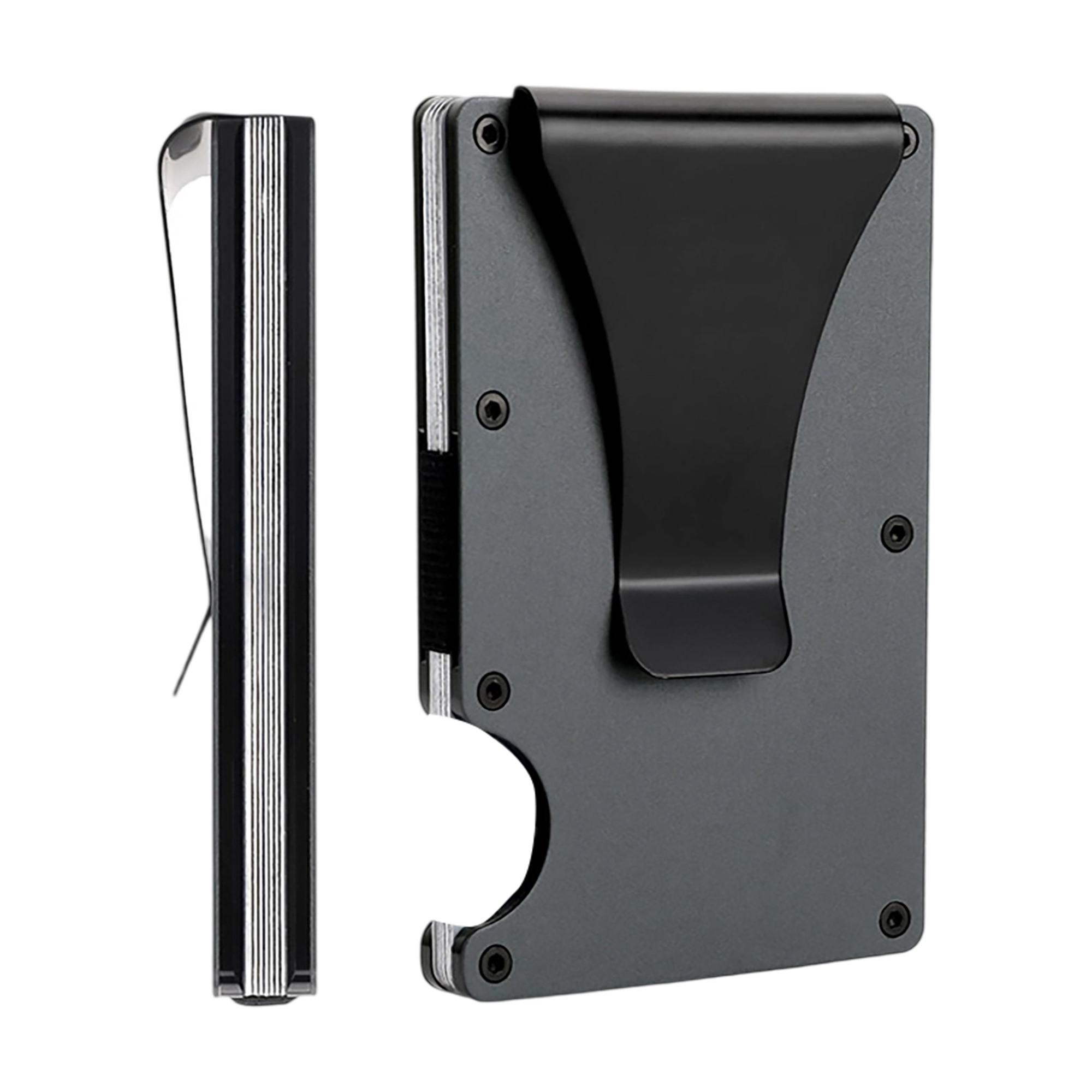 Aluminum Alloy RFID Blocking Card Wallet With Elastic Band And Money Clip 17