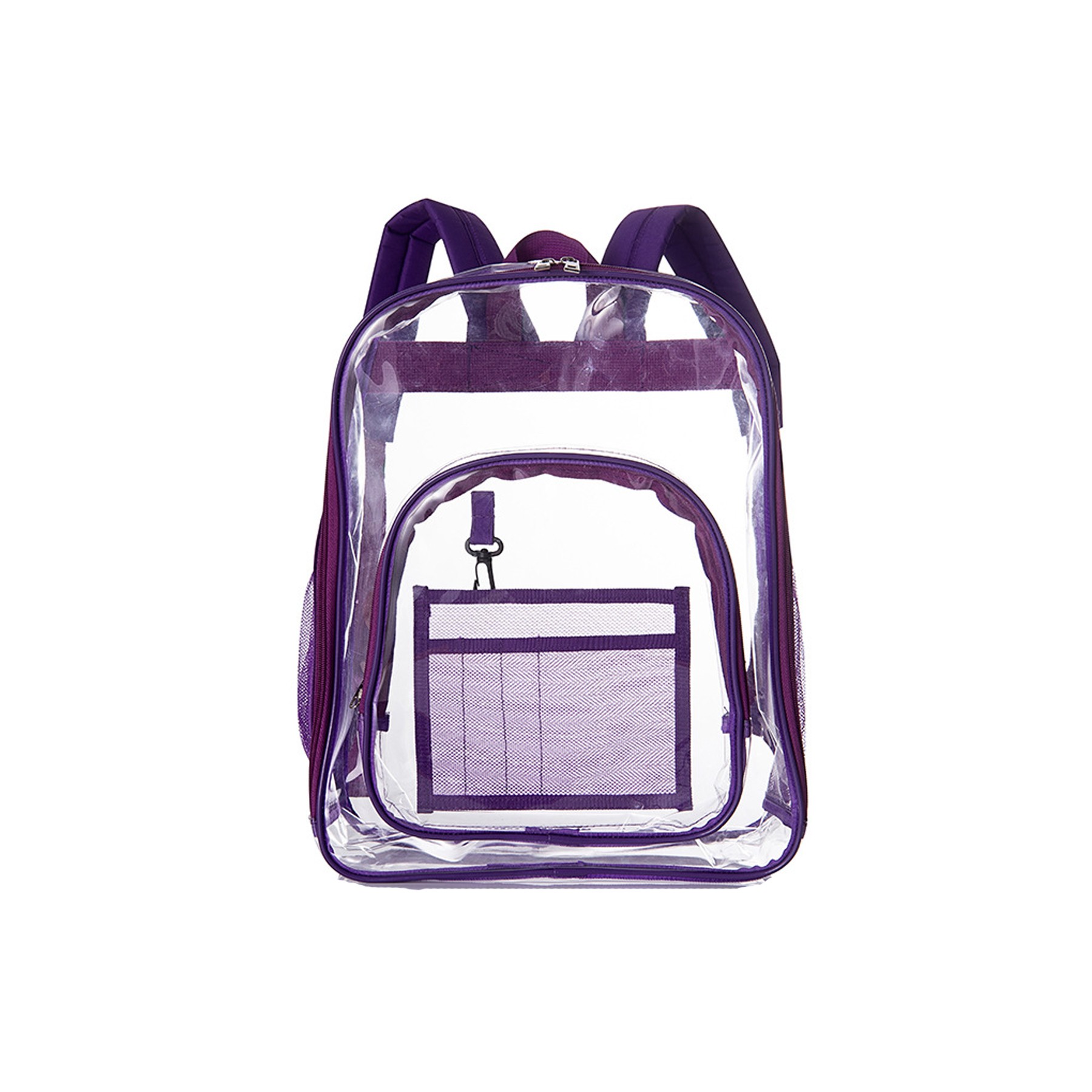 Heavy Duty Clear PVC Backpack With Side Pocket 3