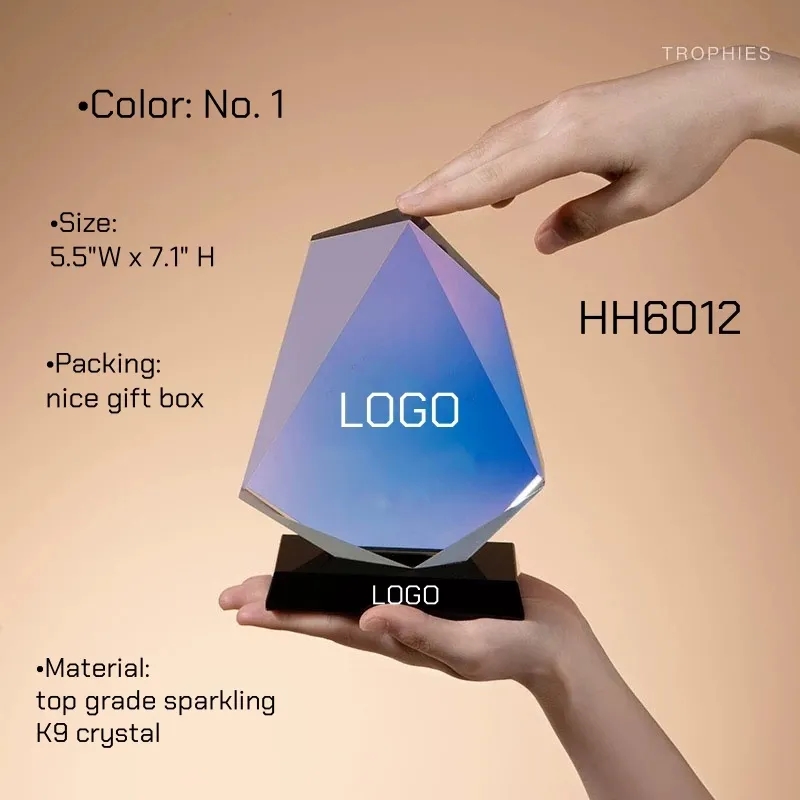 NEW Color Changing Crystal Trophy Award BULK 5
