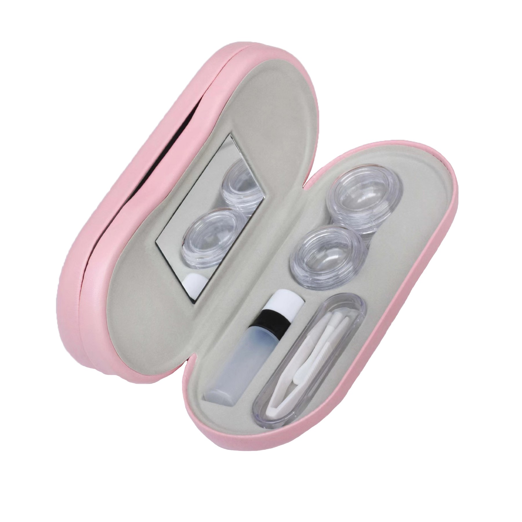 Double Layer Eyeglass Case with Mirror 3