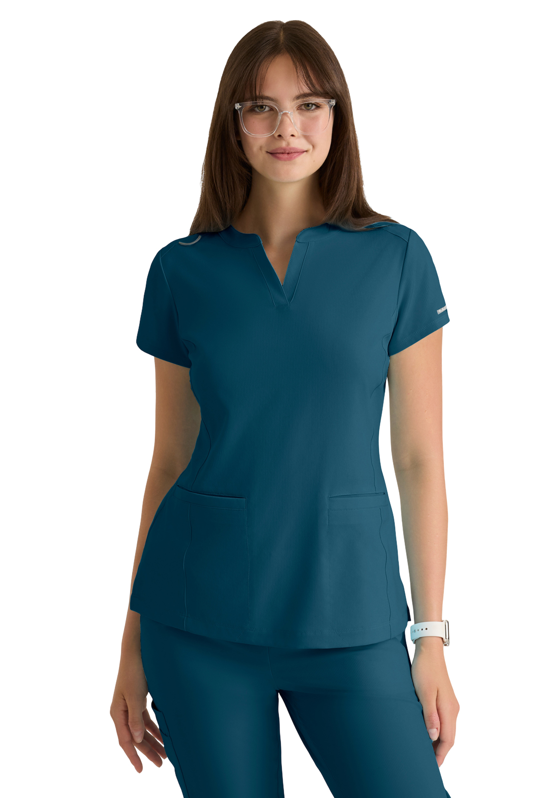 Skechers - Women's Two-Pocket Placket V-Neck Coast Scrub Top 38