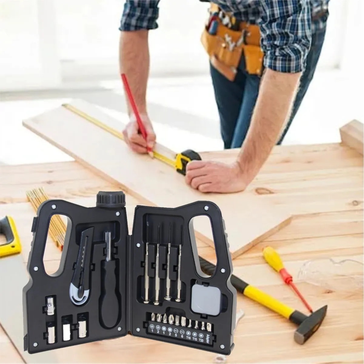 Custom 21 Piece Oil Jug Shaped Hardware Tool Kits Set 5