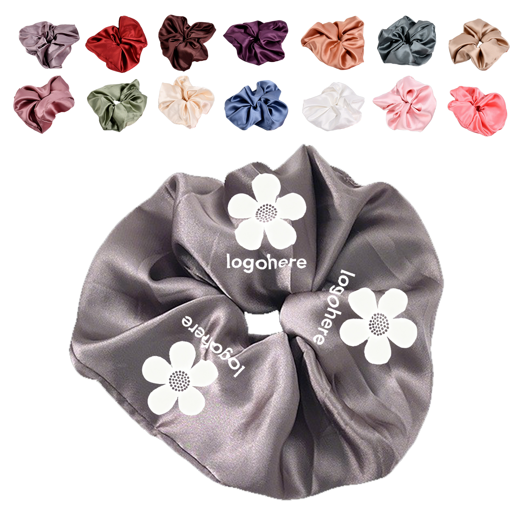Custom Big Satin Scrunchies 3