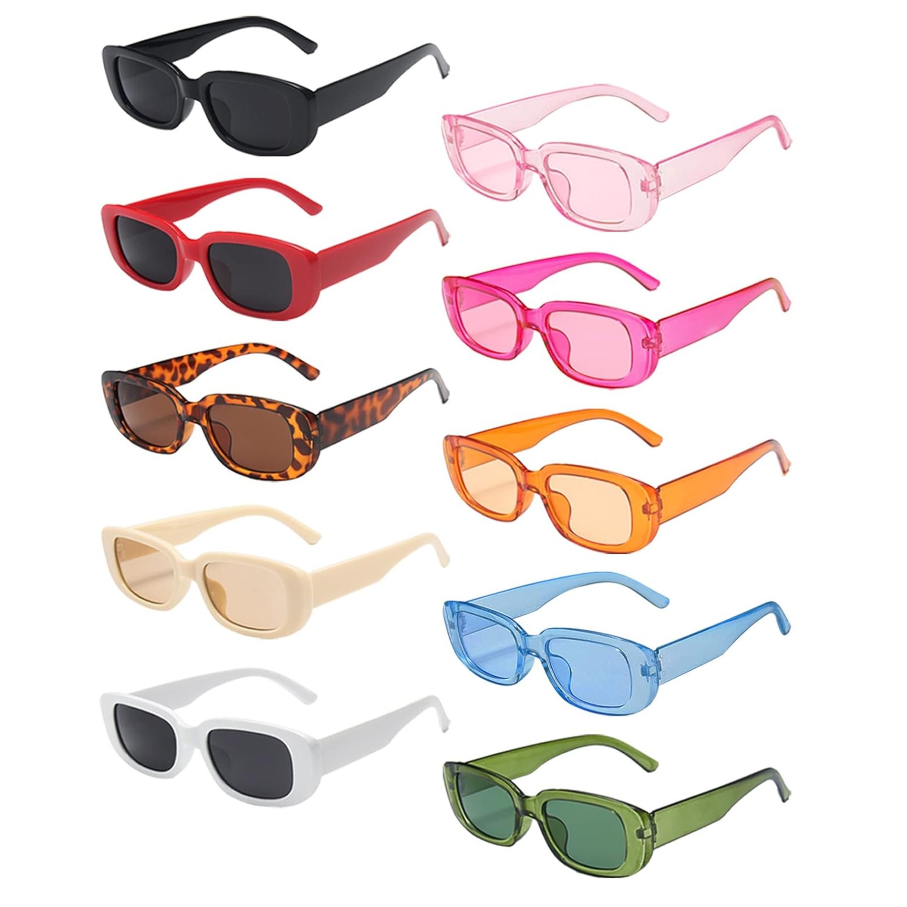 Retro Rectangle Narrow Square Frame Sunglasses 6