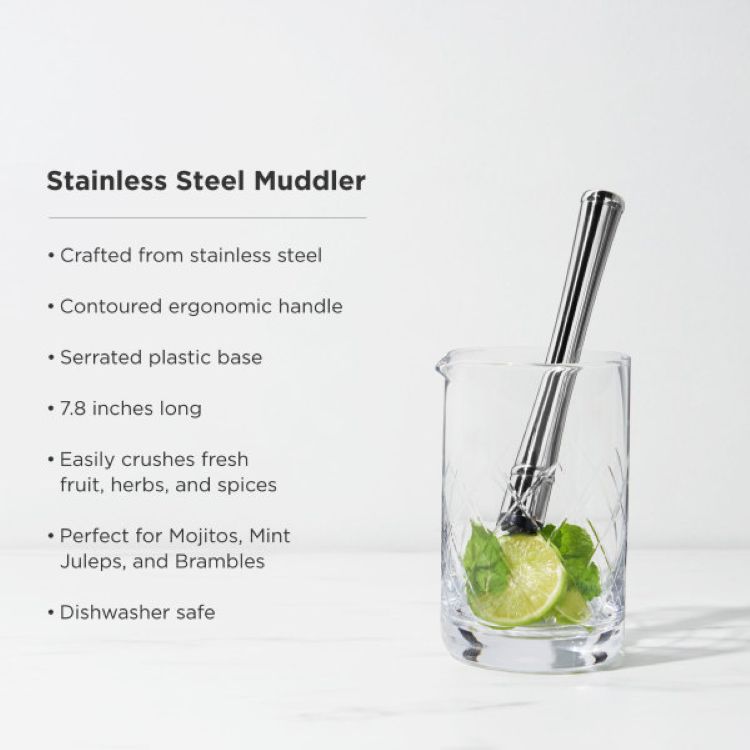 Viski® Stainless Steel Muddler 3