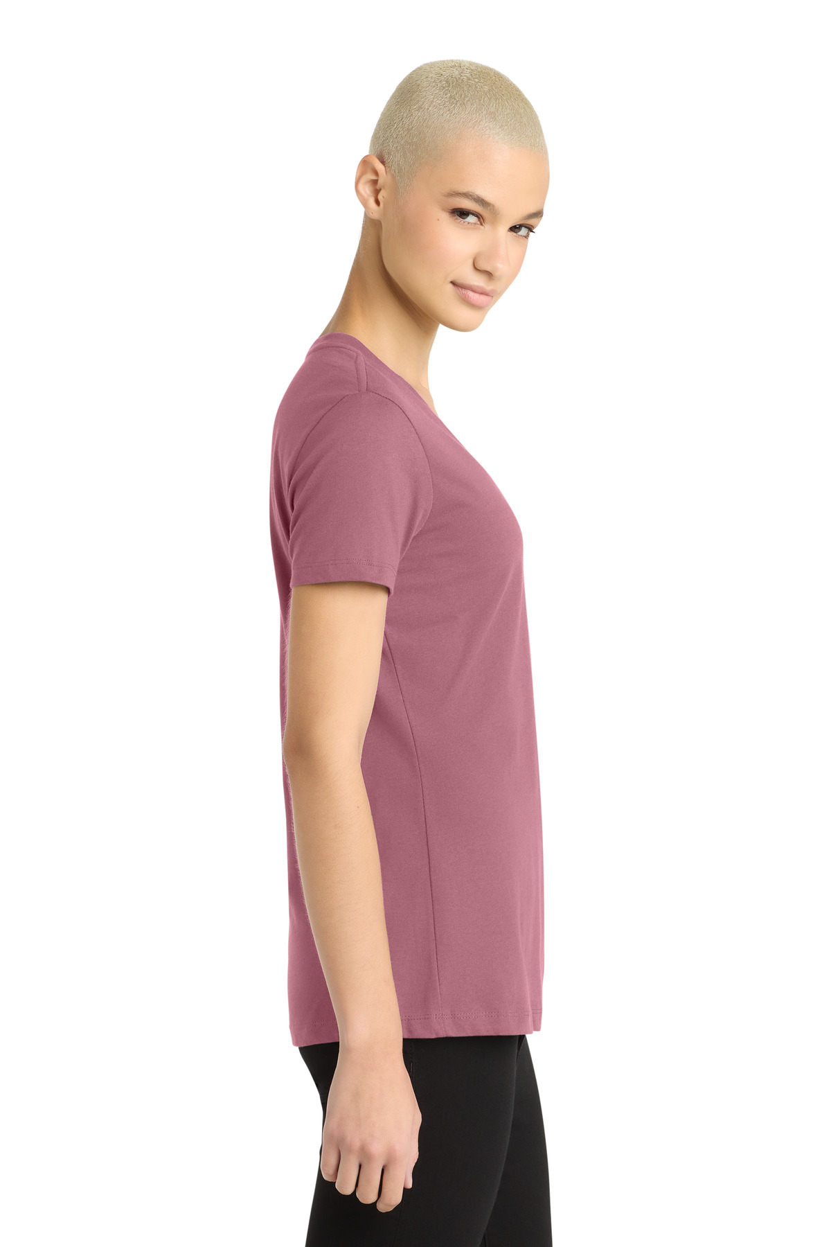 District - Women's Perfect Weight V-Neck Tee. DM1170L 128