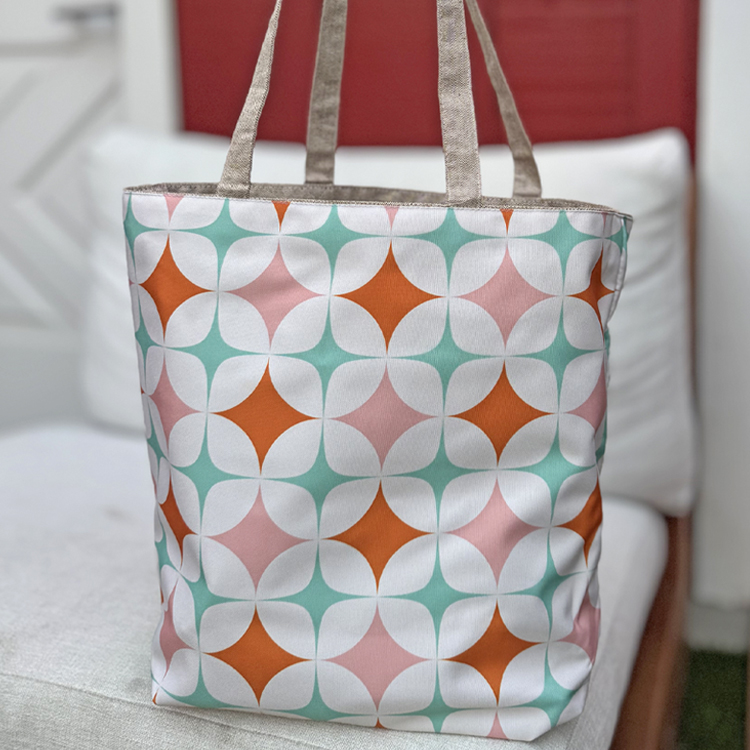 Super Sale- Reversible Colored Tweed Cotton Tote, custom tote bag with logo imprint 15