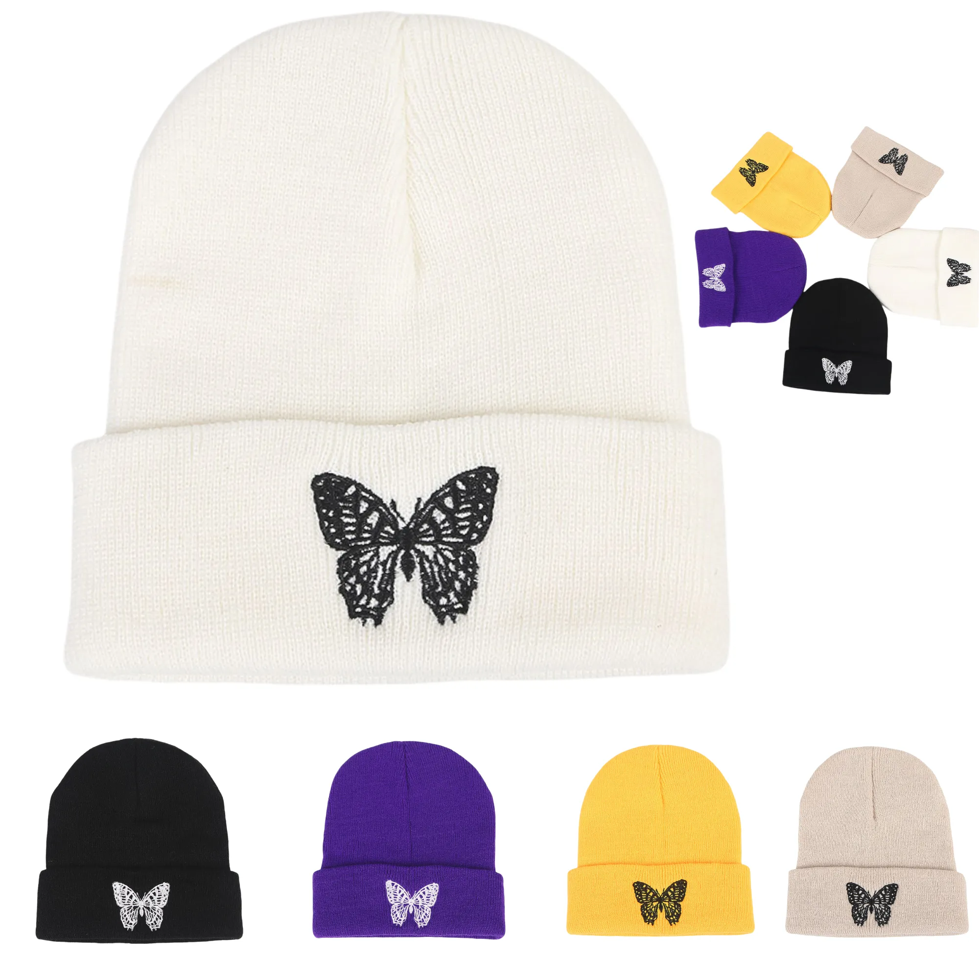 Embroidered Knitted Beanie 8