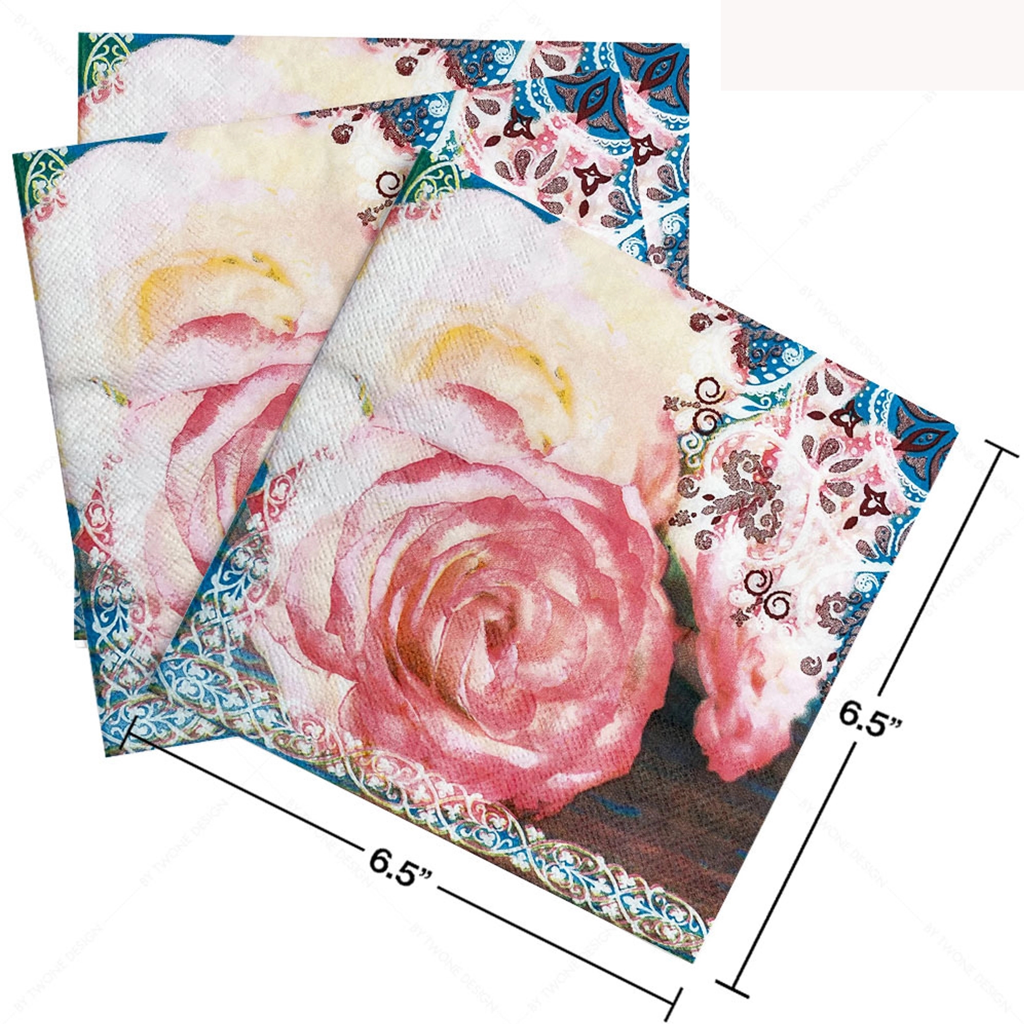 2Ply 6.5" x 6.5" Full Color Dinner Napkin 3