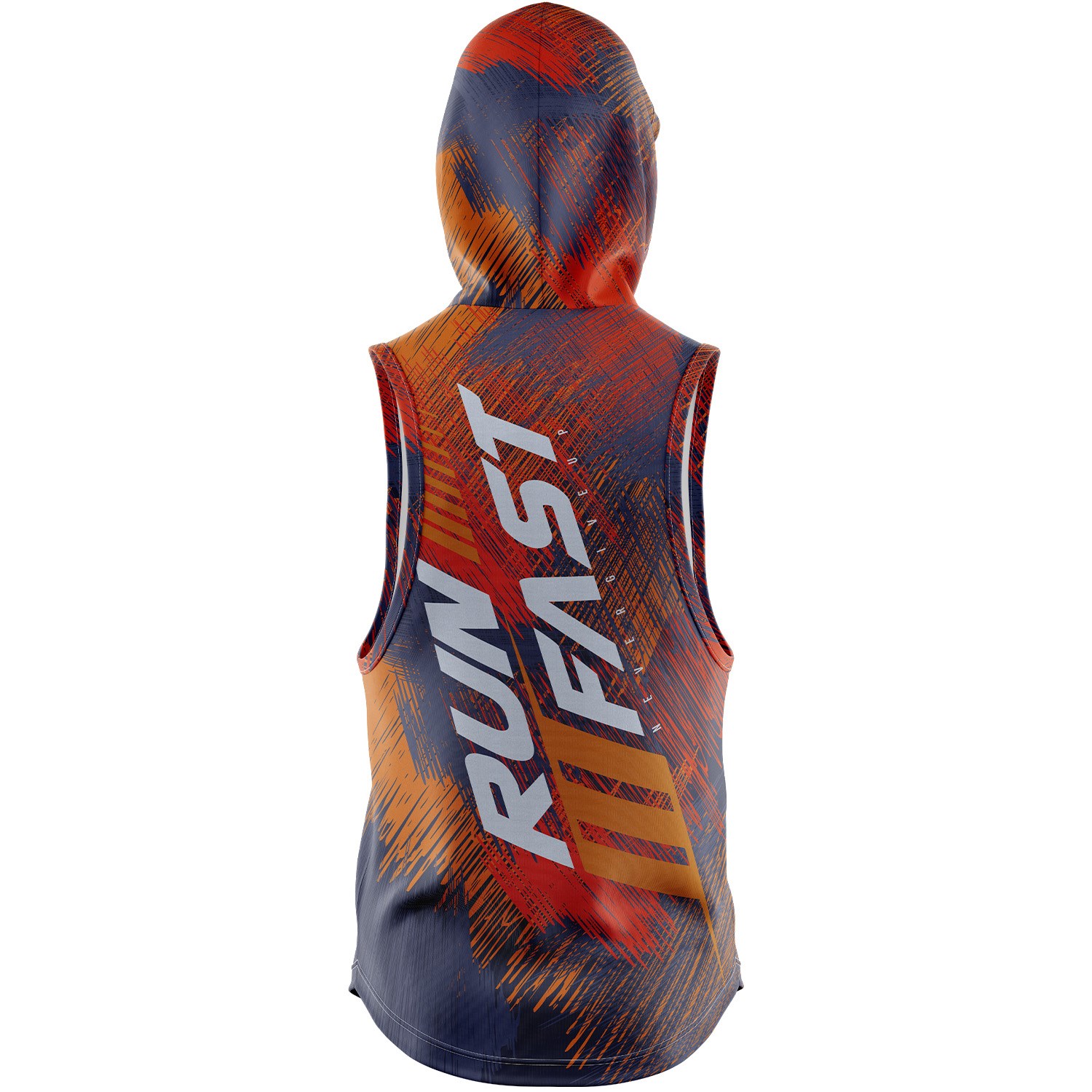 Unisex 180G Cotton Feel Jersey Knit Soft Sleeveless Hoodie 2