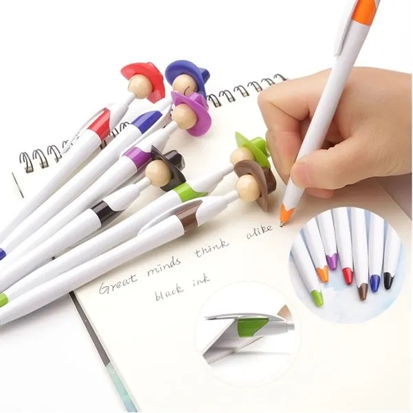 Cowboy Hat Smiley Ballpoint Pens 3