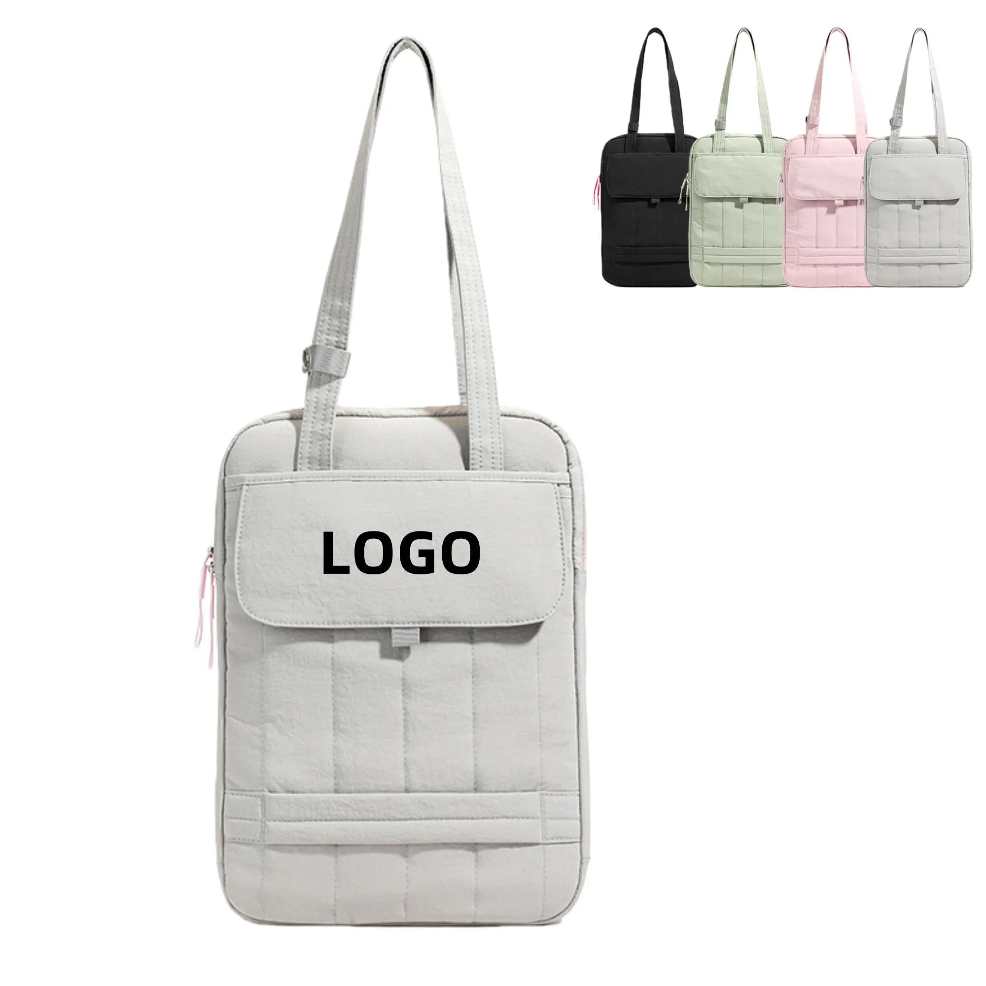 Multipurpose Laptop Zipper Tote Bag With Padded Sleeve