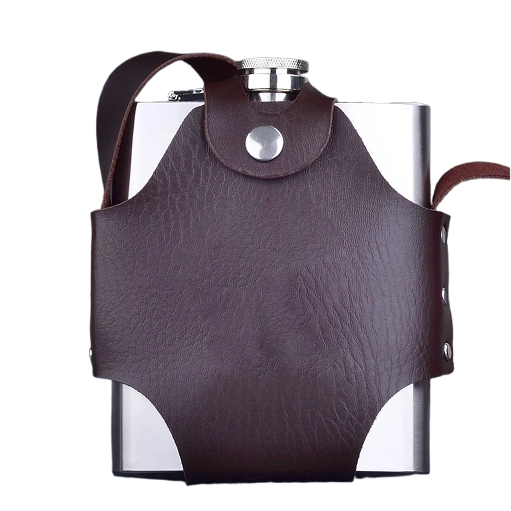 MOQ25 Portable Stainless Steel Flask with Case 3